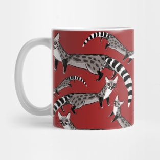 Genet pattern in red Mug